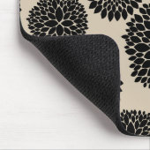 Creme Black Blume Mousepad (Ecke)