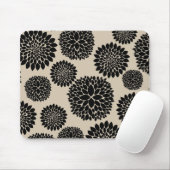 Creme Black Blume Mousepad (Mit Mouse)