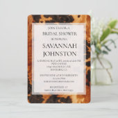 Creme Black Brown Cowgirl Cowhide Brautparty Einladung (Stehend Vorderseite)