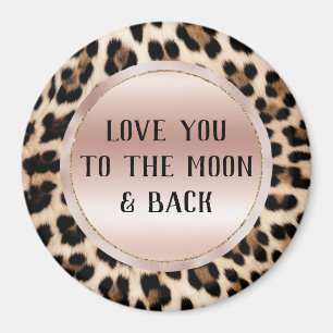 Creme Black Brown Leopard Blush Pink Magnet