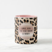 Creme Black Brown Leopard Blush Pink Tasse (Zentrum)