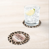 Creme Black Brown Leopard Blush Pink Untersetzer (Vor Ort)