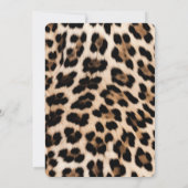 Creme Black Brown Leopard Gold Glitzer Party Einladung (Rückseite)