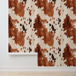 Creme Black Brown Südwest Cowhide Tapete