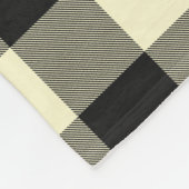 Creme Black Buffalo Kariert Twill Fleecedecke (Ecke)