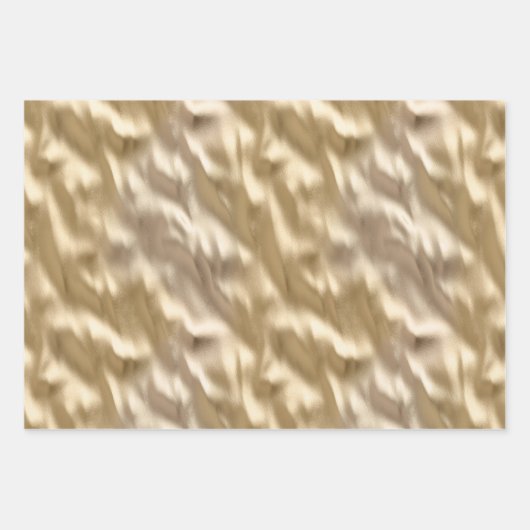 Creme Black Leopard & Gold Geschenkpapier Set (Vorderseite 2)