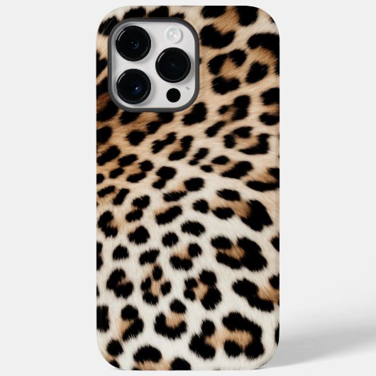 Creme Black Leopard Print Case-Mate iPhone Hülle (Rückseite)