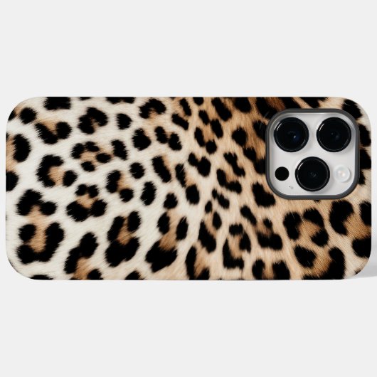 Creme Black Leopard Print Case-Mate iPhone Hülle (Rückseite (Horizontal))