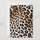 Creme Black Leopard Print Einladung (Rückseite)