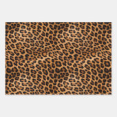 Creme Black Leopard Print Geschenkpapier Set (Vorderseite 3)