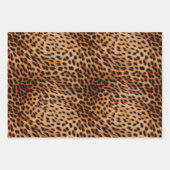 Creme Black Leopard Print Geschenkpapier Set (Vorderseite 2)