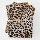 Creme Black Leopard Print Geschenkpapier Set (Beispiel)
