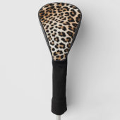 Creme Black Leopard Print Golf Headcover (Vorderseite)
