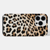 Creme Black Leopard Print iPhone Hülle (Rückseite (Horizontal))