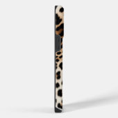 Creme Black Leopard Print iPhone Hülle (Rechte Seite)