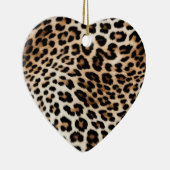 Creme Black Leopard Print Keramik Ornament (Rechts)
