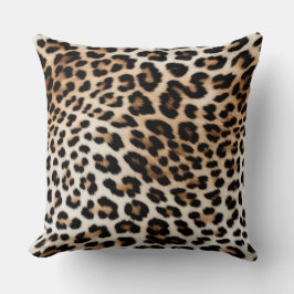 Creme Black Leopard Print Kissen