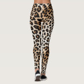 Creme Black Leopard Print Leggings (Rückseite)