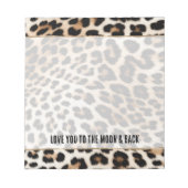 Creme Black Leopard Print Notizblock (Vorderseite)