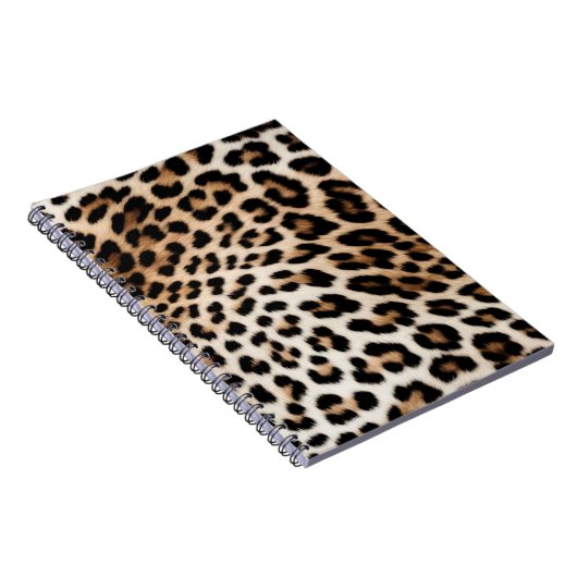 Creme Black Leopard Print Notizblock (Rechte Seite)