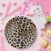 Creme Black Leopard Print Pappteller (Party)