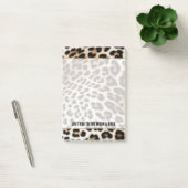 Creme Black Leopard Print Post-it Klebezettel (Büro)