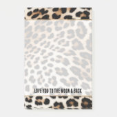 Creme Black Leopard Print Post-it Klebezettel (Vorderseite)