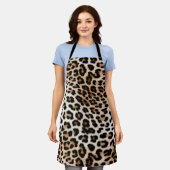 Creme Black Leopard Print Schürze (Getragen)