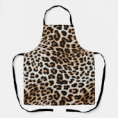 Creme Black Leopard Print Schürze (Vorderseite)