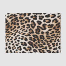 Creme Black Leopard Print Seidenpapier