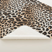 Creme Black Leopard Print Sherpadecke (3/4)