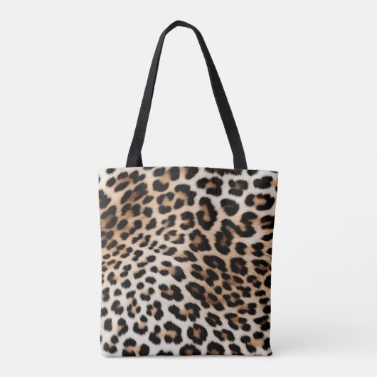 Creme Black Leopard Print Tasche (Rückseite)