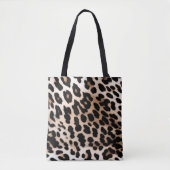Creme Black Leopard Print Tasche (Vorderseite)