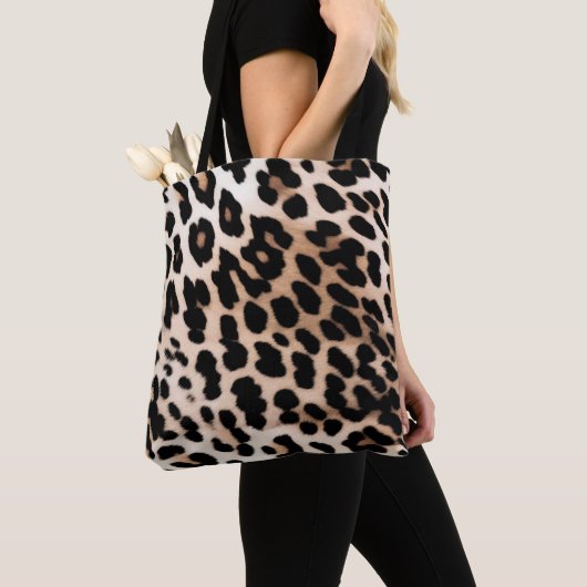 Creme Black Leopard Print Tasche (Von Nahem)