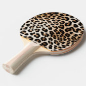 Creme Black Leopard Print Tischtennis Schläger (Vorderseite)