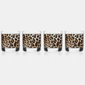 Creme Black Leopard Print Whiskyglas (Hinten)