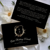 Creme & Black Monogram Gold | Unsere Details zur H Begleitkarte