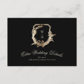 Creme & Black Monogram Gold | Unsere Details zur H Begleitkarte (Vorderseite)