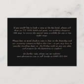 Creme & Black Monogram Gold | Unsere Details zur H Begleitkarte (Rückseite)