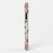 Creme-Blume mit grauen Blätter auf einem hellgraue Case-Mate iPhone Hülle (Hinten/Rechts)