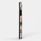 Creme-Blume mit grauen Blätter auf einem hellgraue Case-Mate iPhone Hülle (Hinten/Rechts)