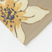 Creme Blume Muster Creme Blume Muster Fleecedecke (Ecke)