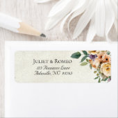 Creme-Blumen-Rücksendeadresse (Insitu)