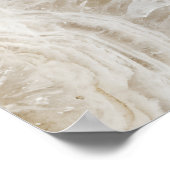 Creme-Blumenmarmor-Plakat Poster (Ecke)