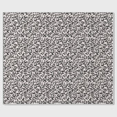 Creme Blush Black Leopard Print Geschenkpapier (Flach)