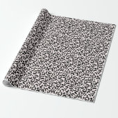Creme Blush Black Leopard Print Geschenkpapier (Ungerollt)