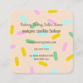 Creme Blush Creative Cookies Doughnut Quadratische Visitenkarte (Rückseite)
