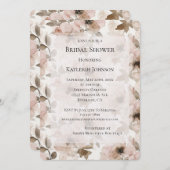 Creme Blush Pink Brautparty Einladung (Vorne/Hinten)