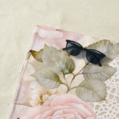 Creme Blush Pink Roses Brautparty Strandtuch (Beispiel)