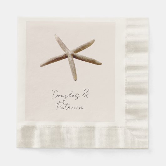 Creme Blush Starfish Beach Serviette (Vorderseite)